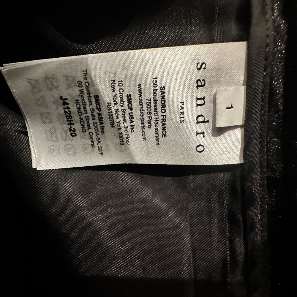 Sandro - Black Velvet - Mini Skirt - Size 1 - Picture 4 of 5
